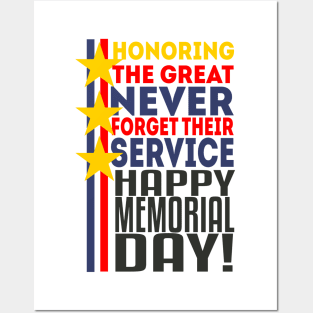 Happy Memorial Day Posters and Art